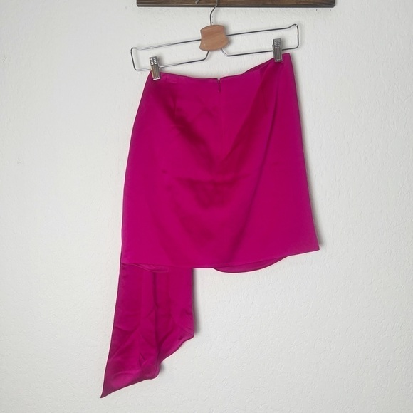 Jonathan Simkhai Mae asymmetric-hem satin mini skirt - Picture 7 of 9
